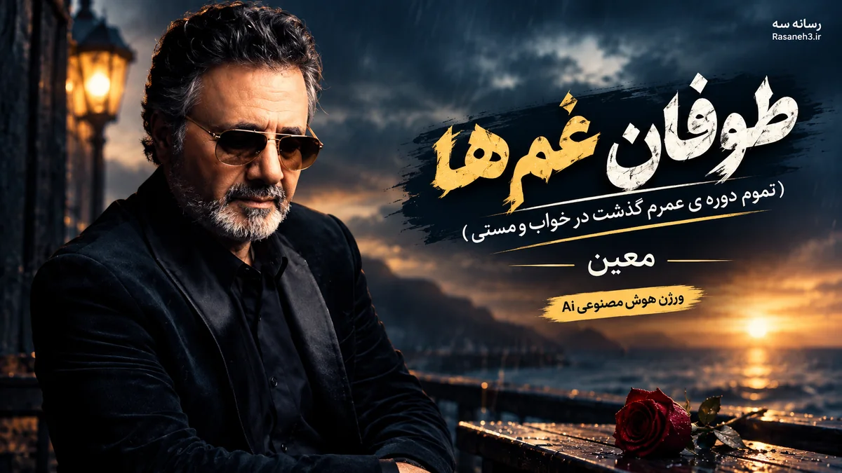 دانلود ورژن هوش مصنوعی آهنگ طوفان غم ها از معین (تموم دوره ی عمرم گذشت)